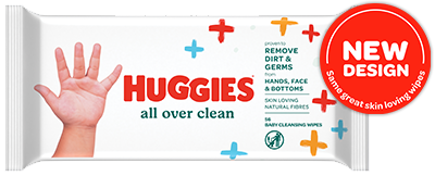 a pack of huggies all over clean wipes that can be a big help when starting to wean your baby